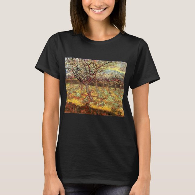 T-shirt Arbres abricot en fleurs par Vincent van Gogh (Devant)