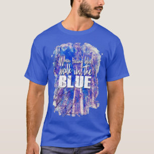 T-shirt Arbres blancs Ciel bleu clair En Février Aquarelle