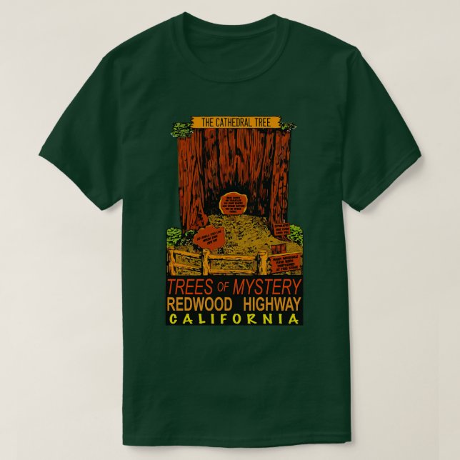 T-shirt Arbres de Mystery Redwood Californie (Design devant)