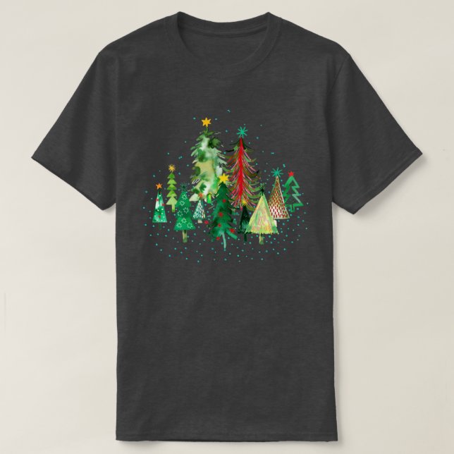 T-shirt Arbres de Noël (Design devant)