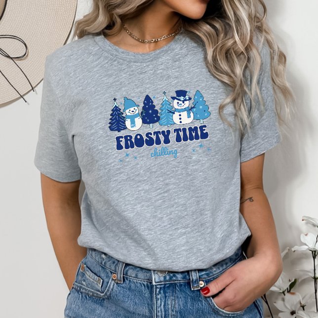 T-shirt Arbres de Noël d'hiver et Snowmen Temps gelé (Créateur téléchargé)