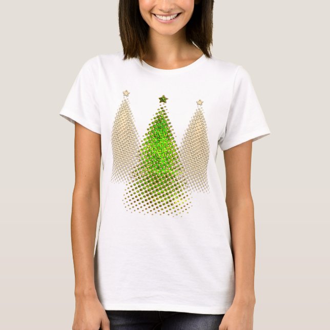 T-shirt Arbres de Noël festifs (Devant)