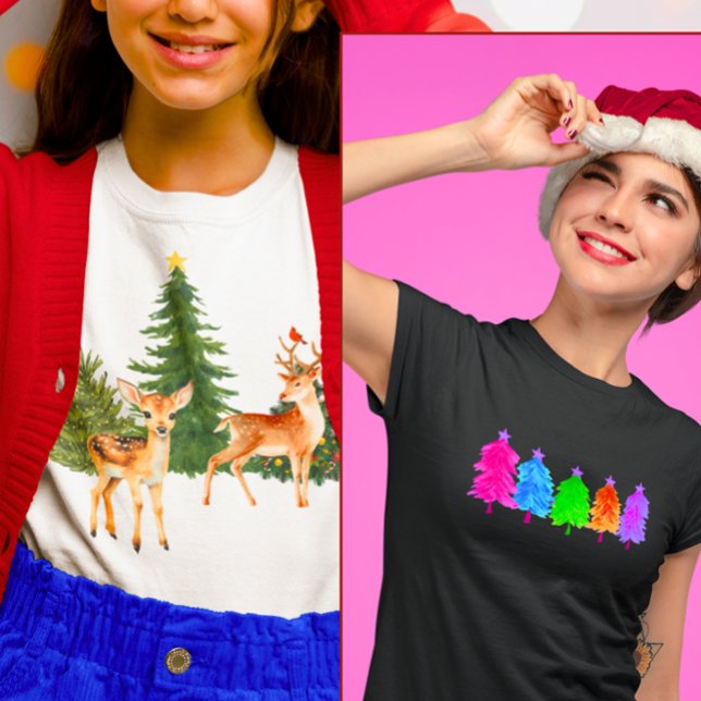 T-shirt Arbres de Noël vifs (Créateur téléchargé)