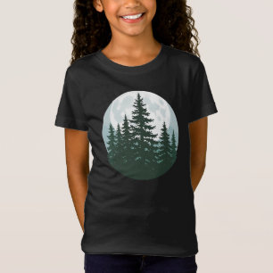 T-Shirt Arbres Faune Nature Forêt Silhouette