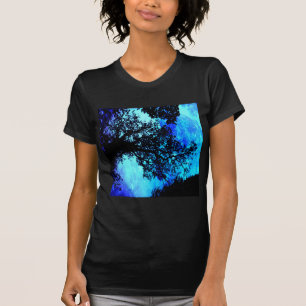 T-shirt Arbres noirs Turquoise Espace périphérique
