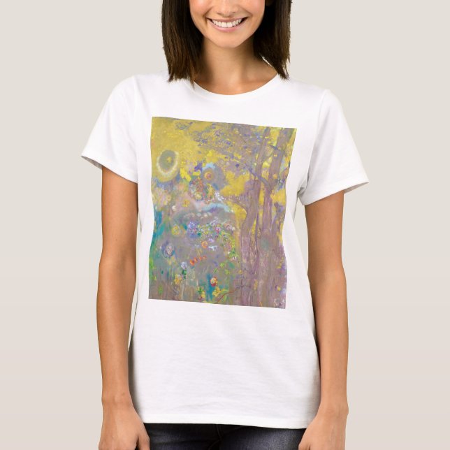 T-shirt Arbres sur Arrière - plan Jaune, Redon (Devant)