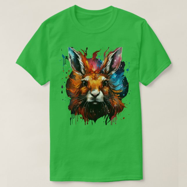 T-shirt Arc arc-en-ciel de lièvre (Design devant)