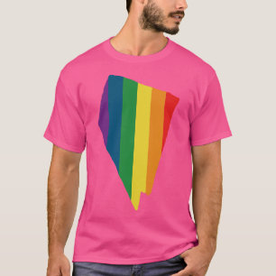 T-shirt Arc en arc-en-ciel de l'état du Nevada