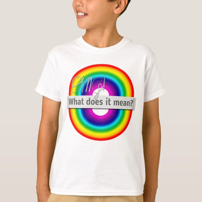 T-shirt Arc en arc-en-ciel double : Oh mon Dieu ! Qu'est-c (Devant)