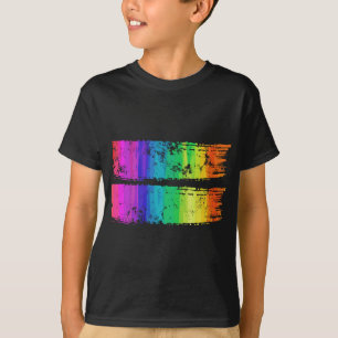 T-shirt Arc en arc-en-ciel égalité pinceau égalité signe f