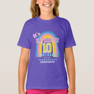 T-shirt Arc-en-ciel 10e Anniversaire Bleu
