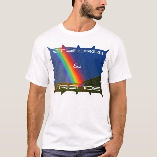 T-shirt arc-en-ciel 1, St George, et, amis (Devant)