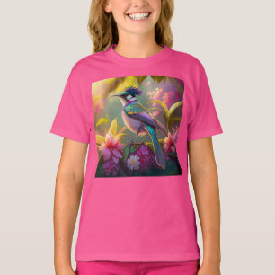 T-shirt Arc-en-ciel bleu à ailes Imaginaire de Sunbird