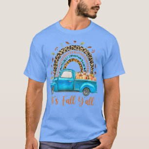T-shirt Arc en ciel C'est Automne Y'all Citrouille Camion