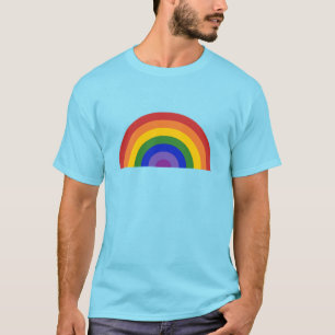 T-shirt Arc-en-ciel clair sur le bleu clair LGBT Pride
