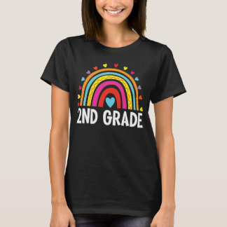 T-shirt Arc-en-ciel de deuxième année Retour à l'équipe sc