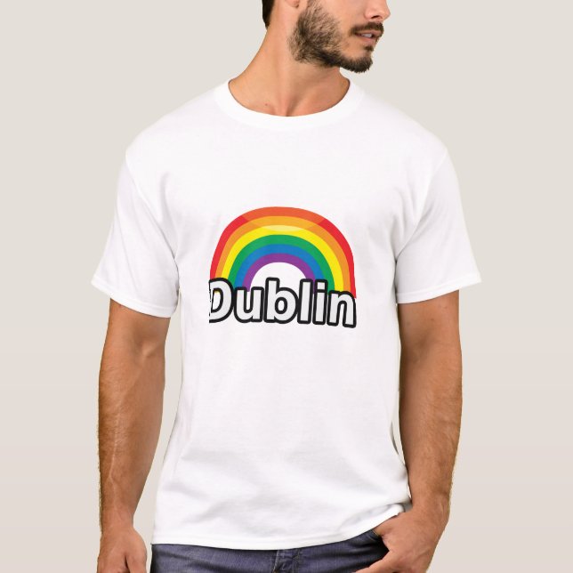 T-SHIRT ARC-EN-CIEL DE FIERTÉ DE DUBLIN - .PNG (Devant)