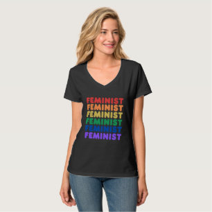 t-shirt arc-en-ciel de fierté féministe