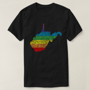 T-shirt arc-en-ciel de la Virginie Occidentale