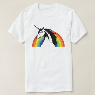 T-SHIRT ARC-EN-CIEL DE LICORNE PERSONNALISABLE : AJOUTEZ