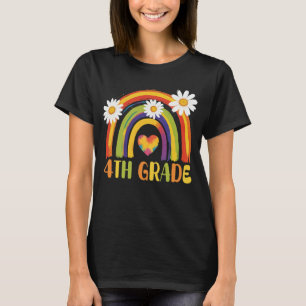 T-shirt Arc-en-ciel de quatrième année Retour à l'école 4e