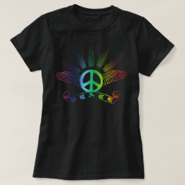 T-shirt Arc-en-ciel des ailes de paix