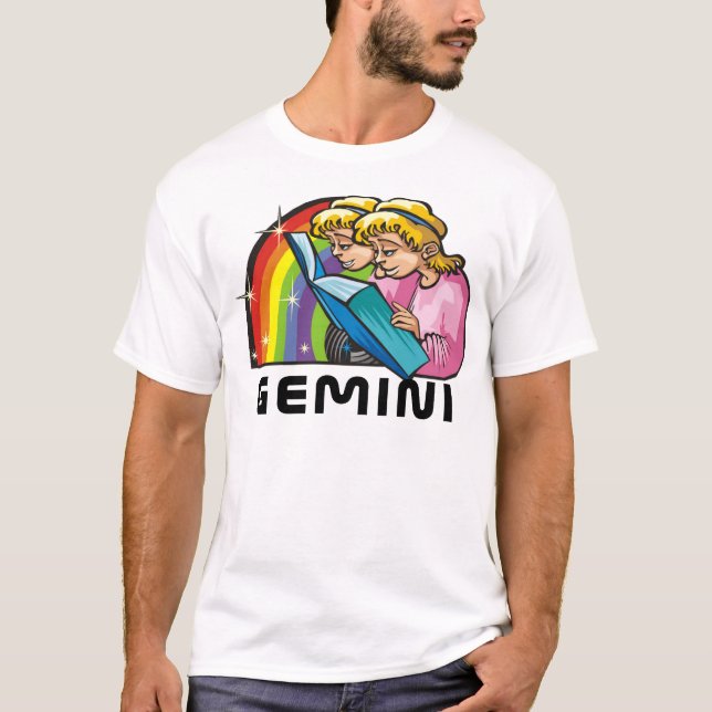 T-shirt Arc en ciel des années 1980 avec livre de lecture  (Devant)