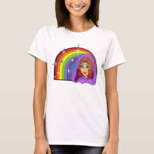 T-shirt Arc-en-ciel des années 1980 avec virgo