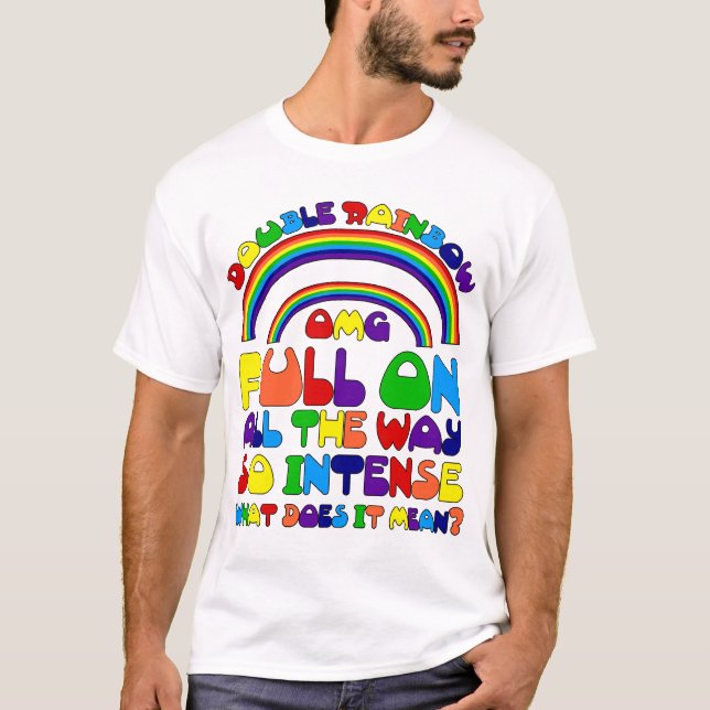 T-shirt arc-en-ciel double (Devant)