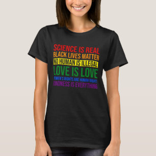 T-shirt Arc en ciel Drapeau Droits de l'Homme Femmes & Dro