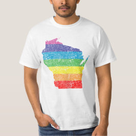 T-shirt arc-en-ciel du Wisconsin