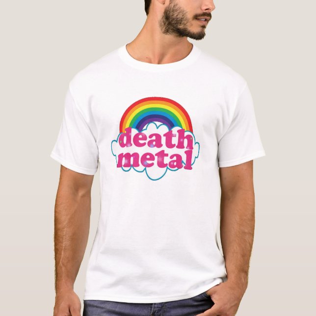 T-shirt Arc-en-ciel en métal de la mort (Devant)