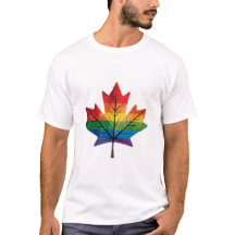 T-shirt Arc-en-ciel Feuille d'érable