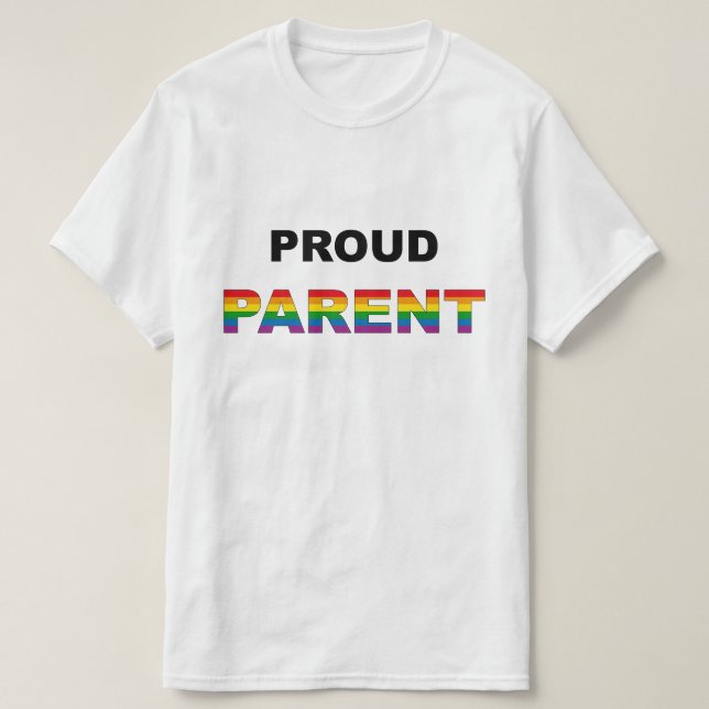 T-shirt Arc-en-ciel fier LGBT de parent (Design devant)