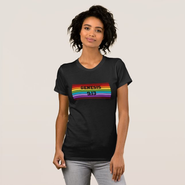 T-shirt Arc-en-ciel, Genèse 9:13 (Devant entier)