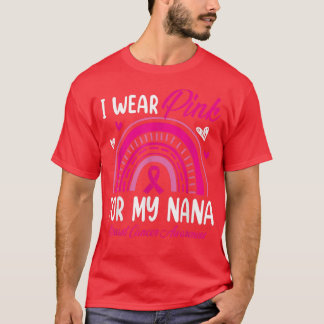 T-shirt Arc-en-ciel Je porte du rose pour ma Nana sensibil