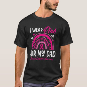T-shirt Arc En Ciel Je Porte Du Rose Pour Mon Père Cancer 