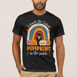 T-shirt Arc-En-Ciel J'Enseigne Le Citrouille Le Plus Cur