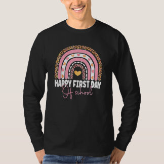 T-shirt Arc En Ciel Joyeux Premier Jour D'Enseignant À L'É