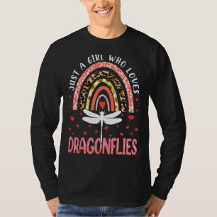 T-shirt Arc En Ciel Juste Une Fille Qui Aime Les libellule