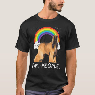 T-shirt Arc-en-ciel Lévrier Afghan Beurk Personnes Licorne
