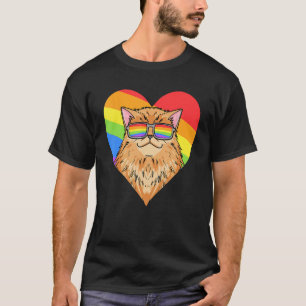 T-shirt Arc-en-ciel LGBT - Chat persan - Gay pride - Écout
