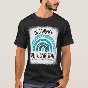 T-shirt Arc-en-ciel Nous Portons Turquoise Cervical Health