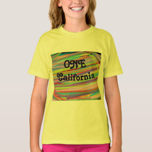 T-shirt Arc-en-ciel ombragé art abstrait Une californie