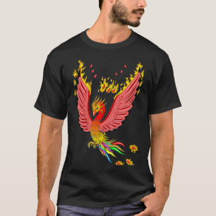 T-shirt Arc-en-ciel Phoenix Fire Bird