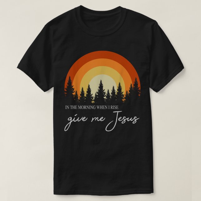 T-shirt Arc-En-Ciel Rétro Le Matin Quand Je Me Lève Donne  (Design devant)