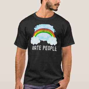 T-shirt Arc-en-ciel Sarcastique Je déteste les gens