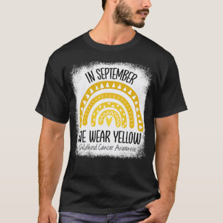T-shirt Arc-en-ciel Septembre Nous portons le cancer de l'