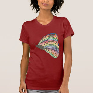 T-shirt Arc en ciel Tee papillon en mosaïque par CherylsAr