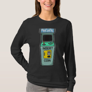 T-shirt Arcade Jeu Retro Gamer Insérer pièce